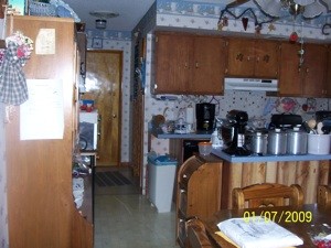 Painting a Kitchen with Blue Countertops